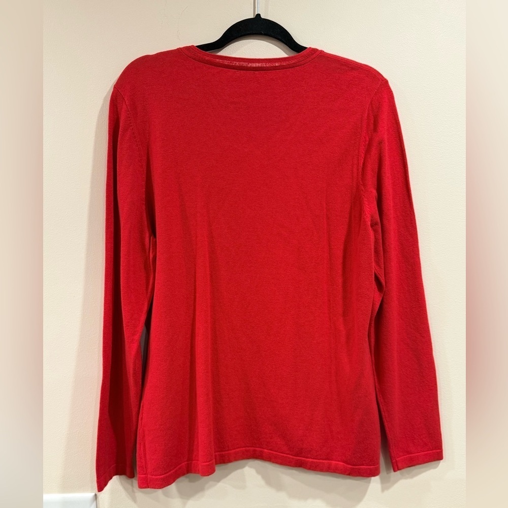🔥J. McLaughlin Red V-Neck Sweater Women’s Sz XL EUC🔥 - Picture 2 of 6